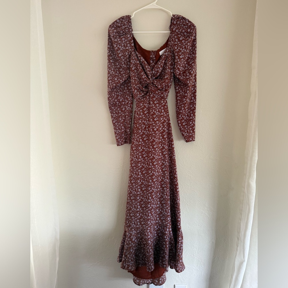 Astr the Label Long Sleeve “Lanie” Floral Dress with Open Back - Picture 3 of 10